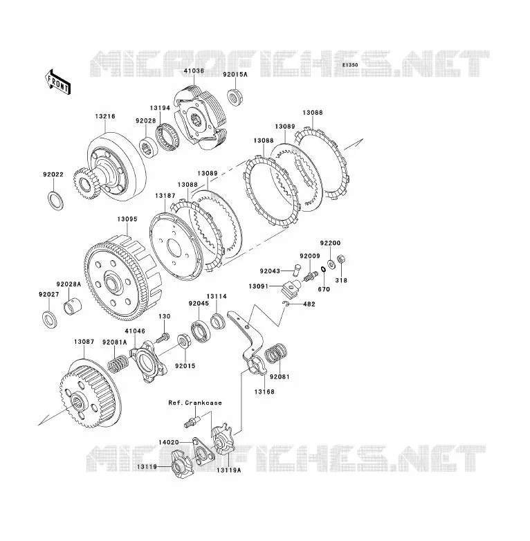 EMBRAYAGE Kawasaki QUAD 300 1993 KLF300  KLF300-B6