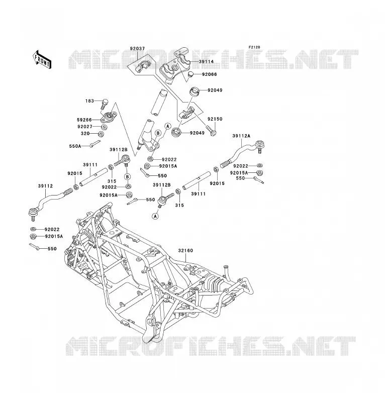 CH&Acirc;SSIS Kawasaki QUAD 300 2006 KLF300  KLF300B6F