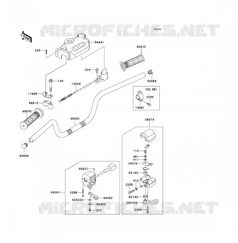 GUIDON Kawasaki QUAD 300 2006 KLF300  KLF300B6F