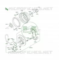 MOYEU ARRIERE pour Kawasaki KLF300 1994