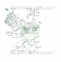 PIECE DE CADRE (COUVERTURE) pour Kawasaki KLF300 1994