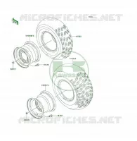 ROUE/PNEUS pour Kawasaki KLF300 1994