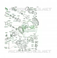 ARBRE DE TRANSMISSION/TRANS.FINALE pour Kawasaki KLF300 1995