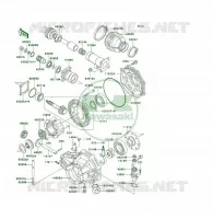 ARBRE DE TRANSMISSION/TRANS.FINALE pour Kawasaki KLF300 1996