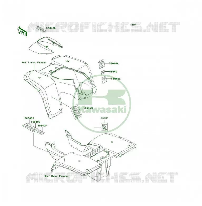 LABEL(AS) Kawasaki QUAD 300 1996 KLF300  KLF300-B9