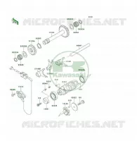 FOURCHETTE/BARRILLET DE SELECTION pour Kawasaki KLF300 4X4 1989