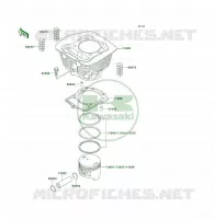 CYLINDRE/PISTON pour Kawasaki KLF300 4X4 1989
