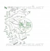 GARDE BOUE AVANT pour Kawasaki KLF300 4X4 1989