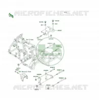 PIECE DE CADRE (COUVERTURE) pour Kawasaki KLF300 4X4 1989