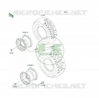 ROUE/PNEUS pour Kawasaki KLF300 4X4 1989
