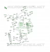 SUSPENSION ARRI&Egrave;RE pour Kawasaki KLF300 4X4 1989