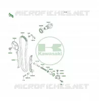 ARBRE A CAME/TENDEUR pour Kawasaki KLF300 4X4 1989