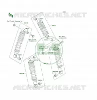 AMORTISSEUR pour Kawasaki KLF300 4X4 1989