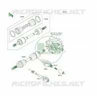 ARBRE DE TRANSMISSION(AVANT) pour Kawasaki KLF300 4X4 1989