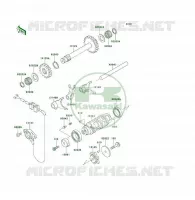 BARILLET/FOURCHETTE pour Kawasaki KLF300 4X4 1989