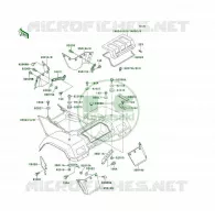 GARDE BOUE ARRI&Egrave;RE pour Kawasaki KLF300 4X4 1989