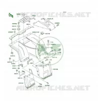 GARDE BOUE AVANT pour Kawasaki KLF300 4X4 1989