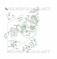 MOYEU ARRIERE pour Kawasaki KLF300 4X4 1989