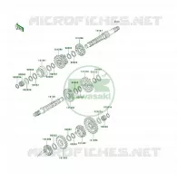 TRANSMISSION pour Kawasaki KLF300 4X4 1989