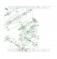 ARBRE DE TRANSMISSION(AVANT) pour Kawasaki KLF300 4X4 1999