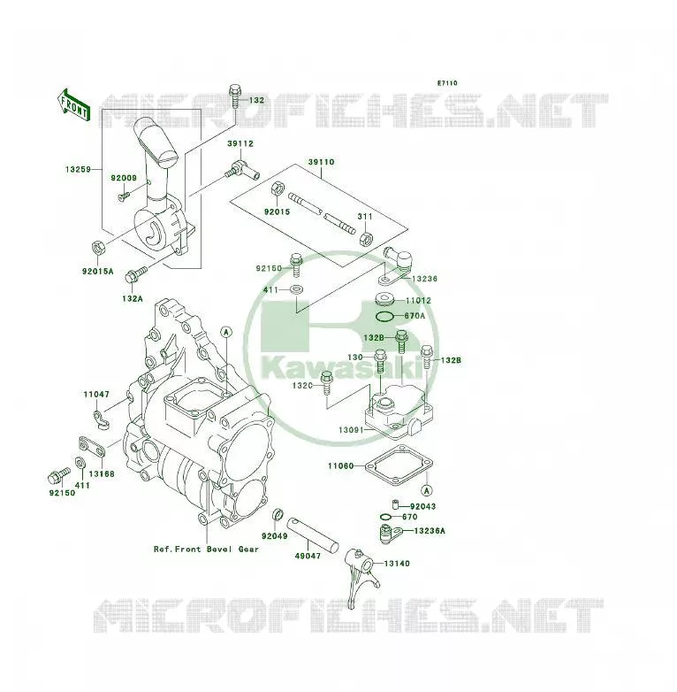 CONTROLE Kawasaki QUAD 300 2000 KLF300 4X4  KLF300-C12