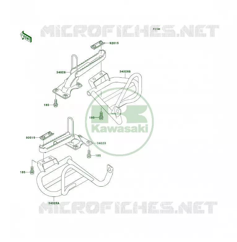 REPOSE PIED Kawasaki QUAD 300 2000 KLF300 4X4  KLF300-C12