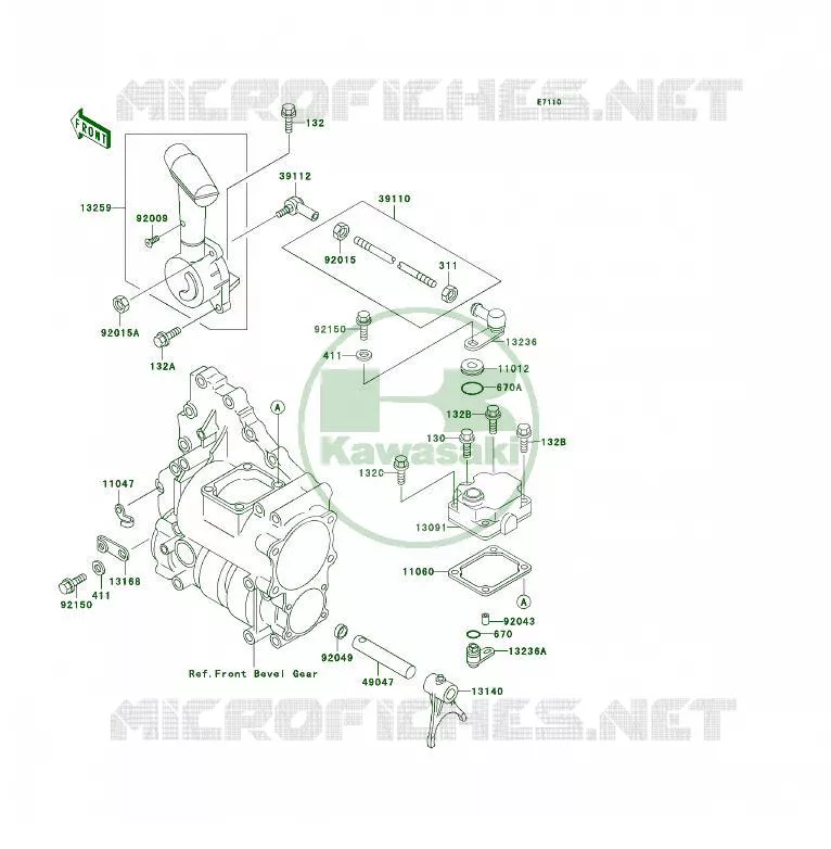 CONTROLE Kawasaki QUAD 300 2001 KLF300 4X4  KLF300-C13