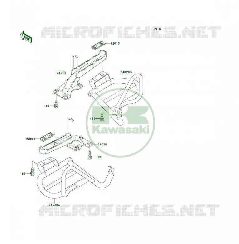 REPOSE PIED Kawasaki QUAD 300 2001 KLF300 4X4  KLF300-C13