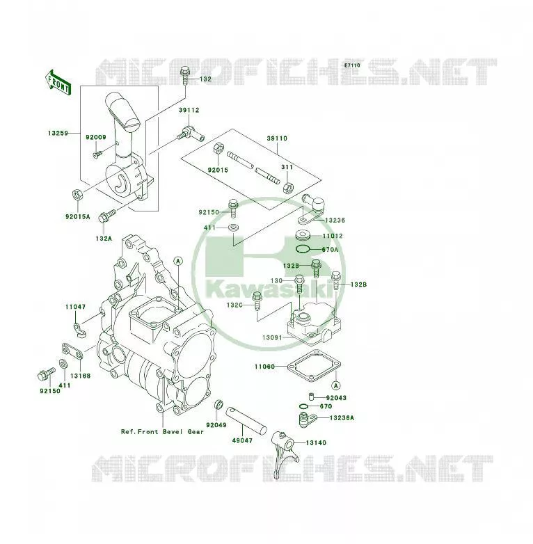 CONTROLE Kawasaki QUAD 300 2001 KLF300 4X4  KLF300-C13