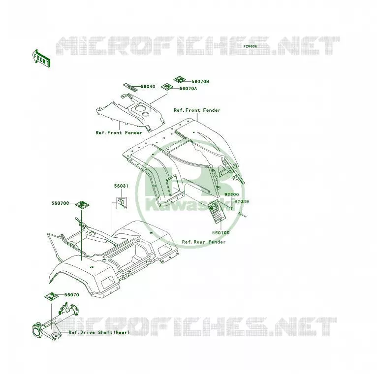 LABEL Kawasaki QUAD 300 2003 KLF300 4X4  KLF300-C15