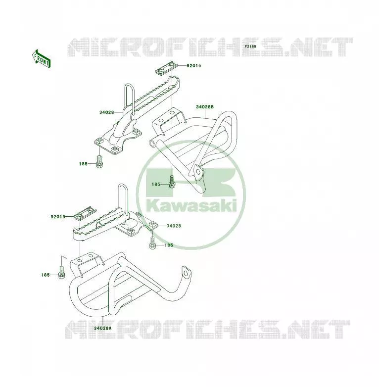 REPOSE PIED Kawasaki QUAD 300 2003 KLF300 4X4  KLF300-C15