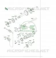 FOURCHETTE/BARRILLET DE SELECTION pour Kawasaki KLF300 4X4 2003