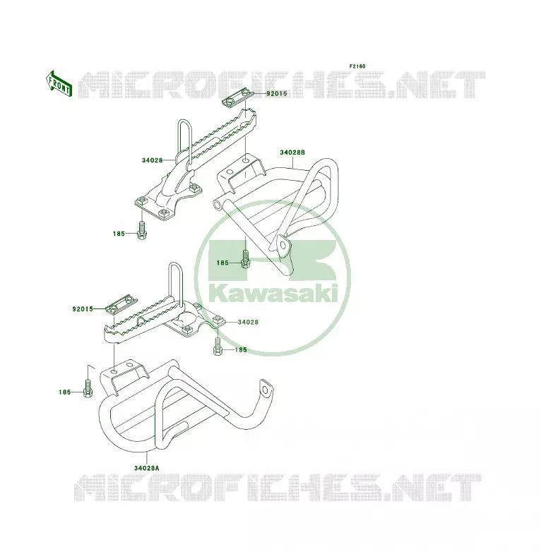 REPOSE PIED Kawasaki QUAD 300 2003 KLF300 4X4  KLF300-C15