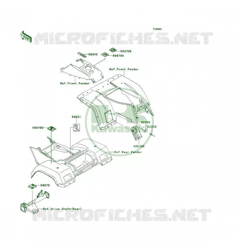 LABEL Kawasaki QUAD 300 2005 KLF300 4X4  KLF300-C17
