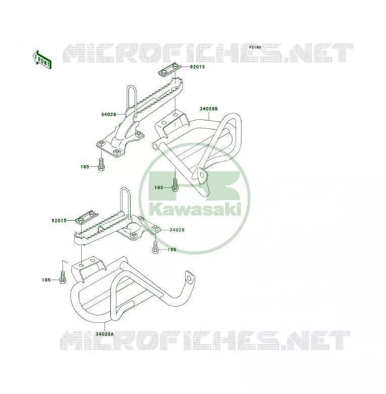 REPOSE PIED Kawasaki QUAD 300 2005 KLF300 4X4  KLF300-C17
