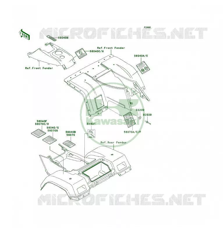 LABEL Kawasaki QUAD 300 2005 KLF300 4X4  KLF300-C17
