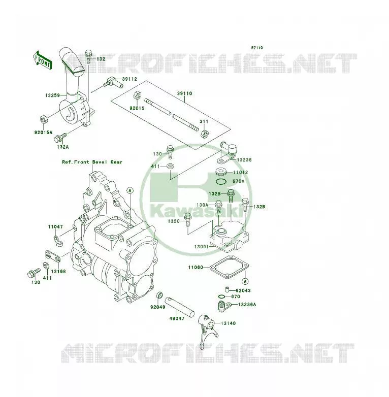 CONTROLE Kawasaki QUAD 300 1990 KLF300 4X4  KLF300-C2