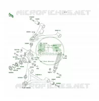 AMORTISSEUR AVANT pour Kawasaki KLF300 4X4 1992