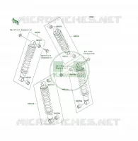 AMORTISSEUR pour Kawasaki KLF300 4X4 1992