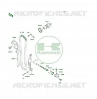 ARBRE A CAME/TENDEUR pour Kawasaki KLF300 4X4 1992