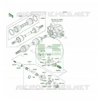 ARBRE DE TRANSMISSION(AVANT) pour Kawasaki KLF300 4X4 1992