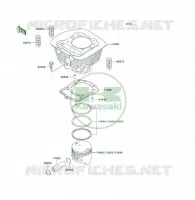 CYLINDRE/PISTON pour Kawasaki KLF300 4X4 1992