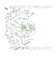 GARDE BOUE AVANT pour Kawasaki KLF300 4X4 1992