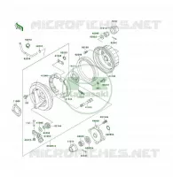 MOYEU ARRIERE pour Kawasaki KLF300 4X4 1992