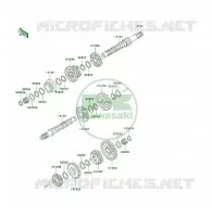 TRANSMISSION pour Kawasaki KLF300 4X4 1992