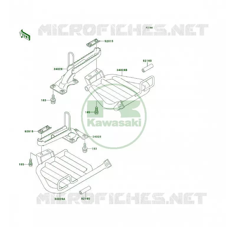 REPOSE PIED Kawasaki QUAD 300 1993 KLF300 4X4  KLF300-C5