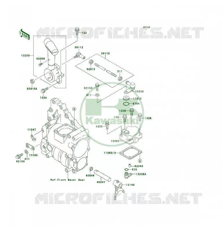 CONTROLE Kawasaki QUAD 300 1993 KLF300 4X4  KLF300-C5