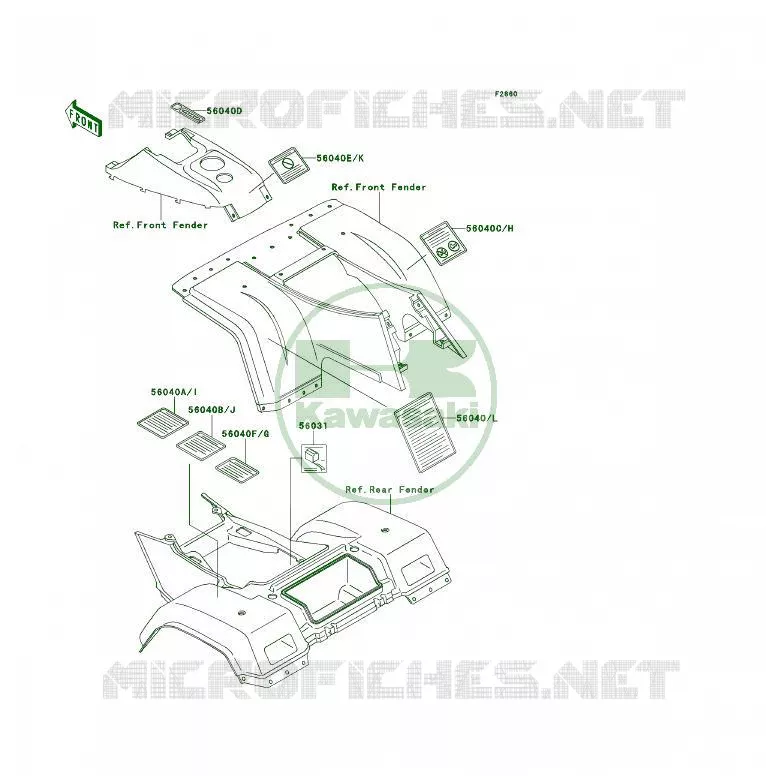 LABEL Kawasaki QUAD 300 1993 KLF300 4X4  KLF300-C5
