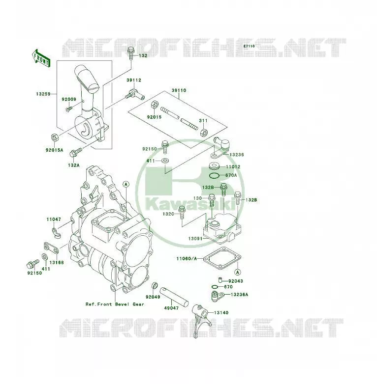 CONTROLE Kawasaki QUAD 300 1993 KLF300 4X4  KLF300-C5