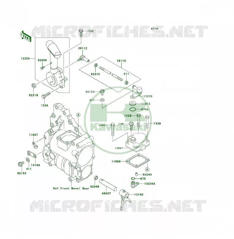 CONTROLE Kawasaki QUAD 300 2006 KLF300 4X4  KLF300C6F